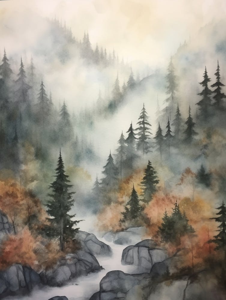 Herbstwaldlandschaft Great Bear Rainforest Kanada 1