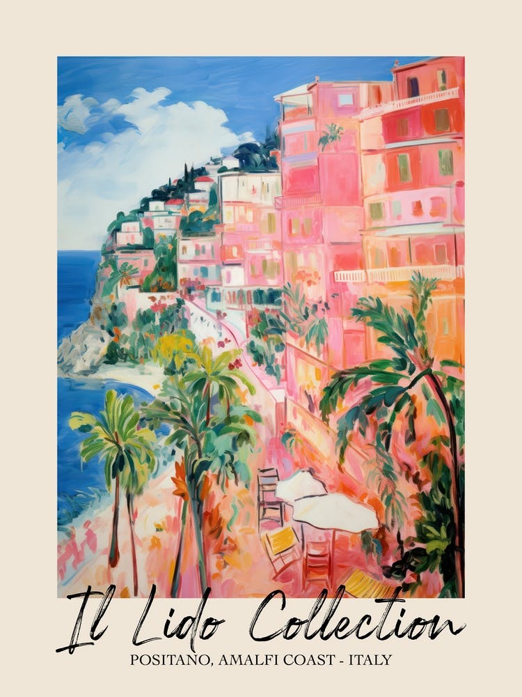 Positano, Amalfi Coast   Italy Il Lido Collection Beach Club Poster 4