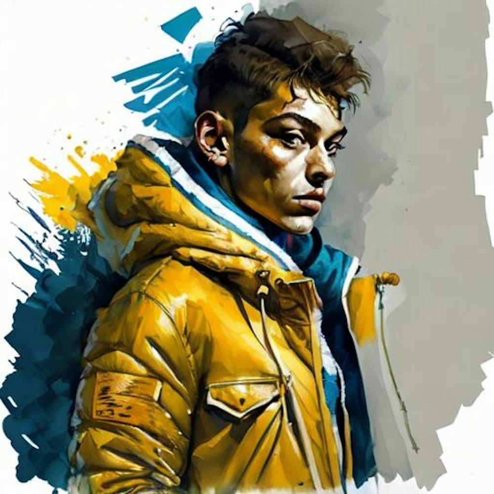 Watercolour Portrait Of A Young Man