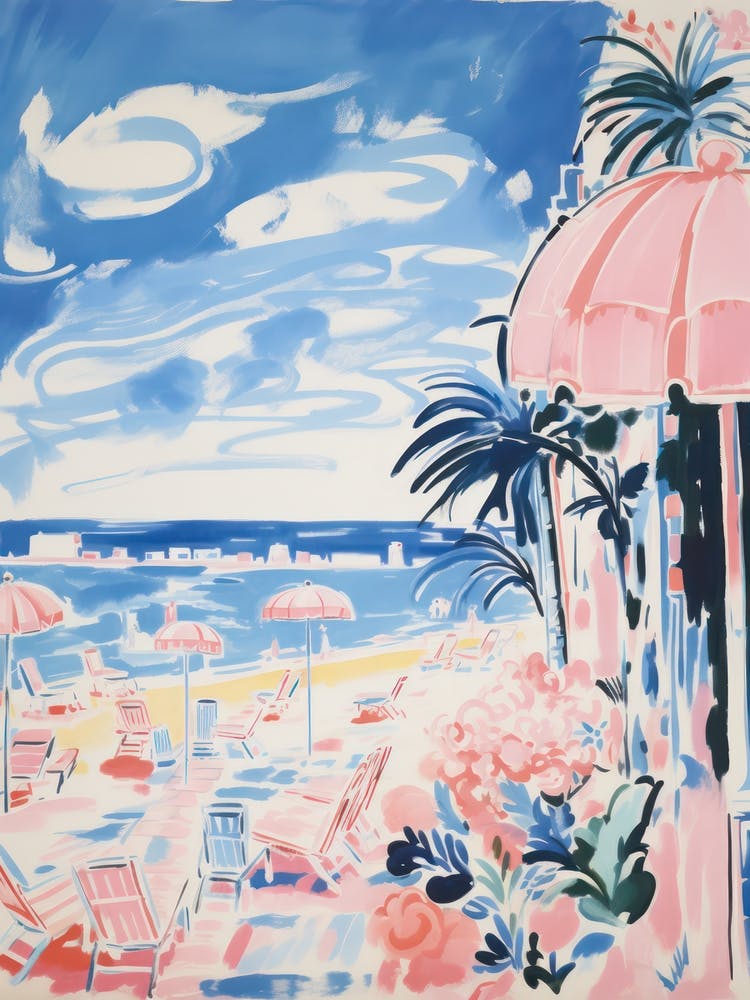 Lido De Jesolo   Italy Beach Club Lido Watercolour 3