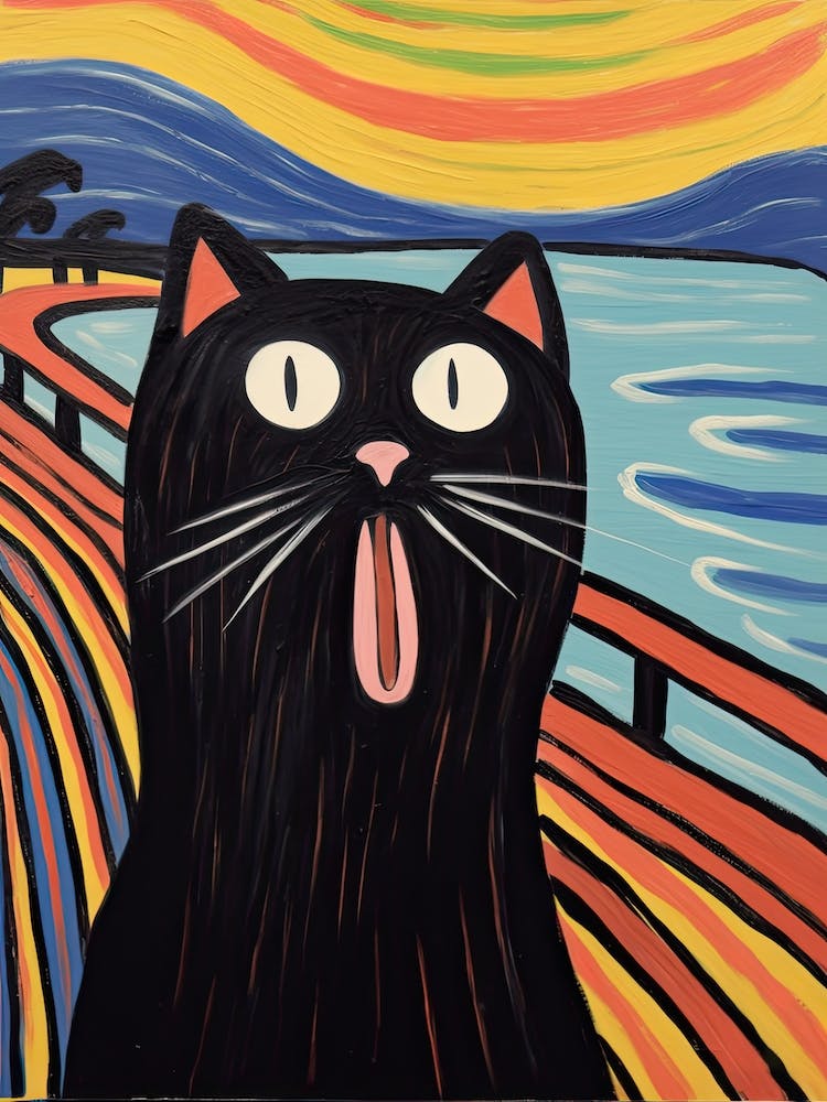 The Scream, Black Cat Edvard Munch 2