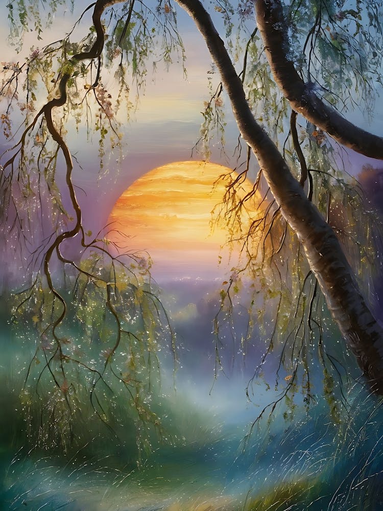 Sunset In The Woods