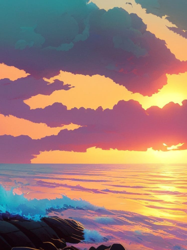 Sunset Over The Ocean 7