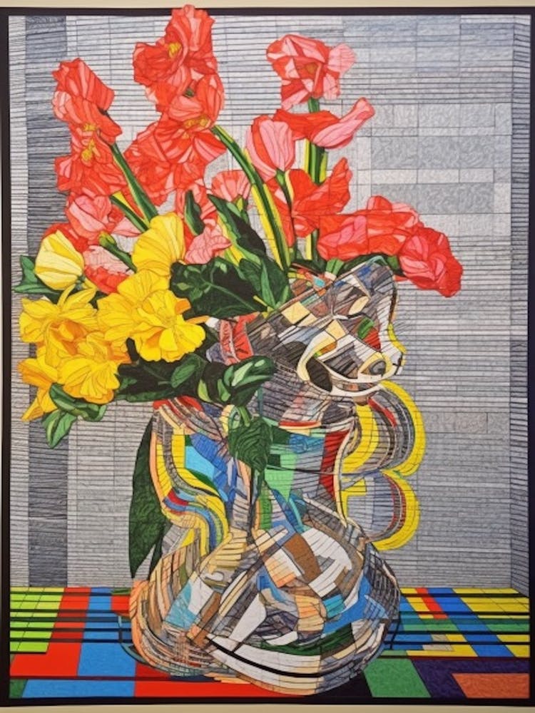 Snapdragons Flower Still Life  2 Abstract Expressionist