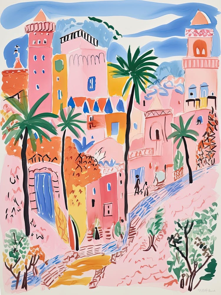 Riyadh, Dreamy Storybook Illustration 1