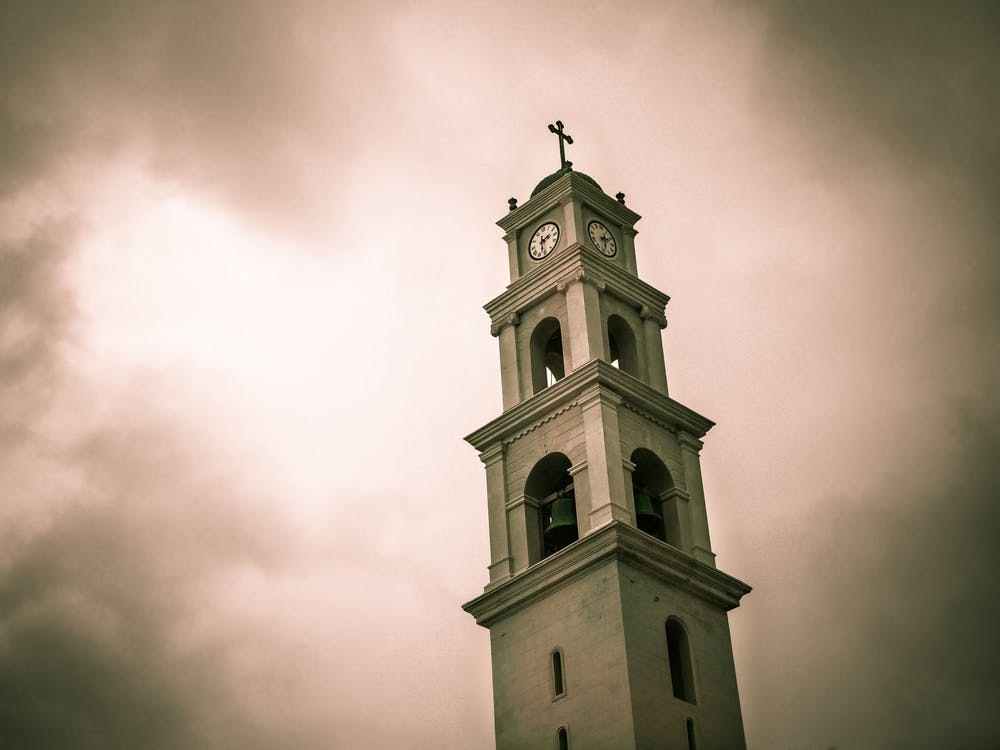 Scary Church Clock Tower