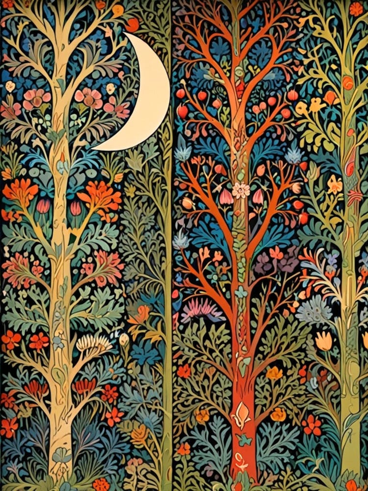 William Morris Moon And Trees 9
