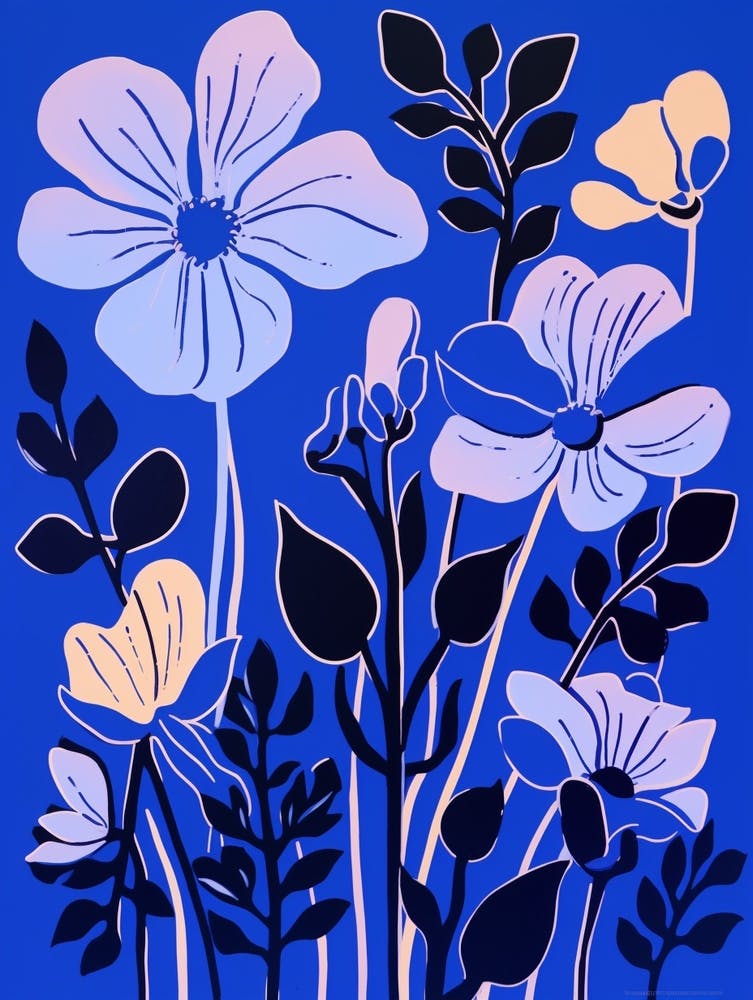 Blue Flower Illustration Freesia 1