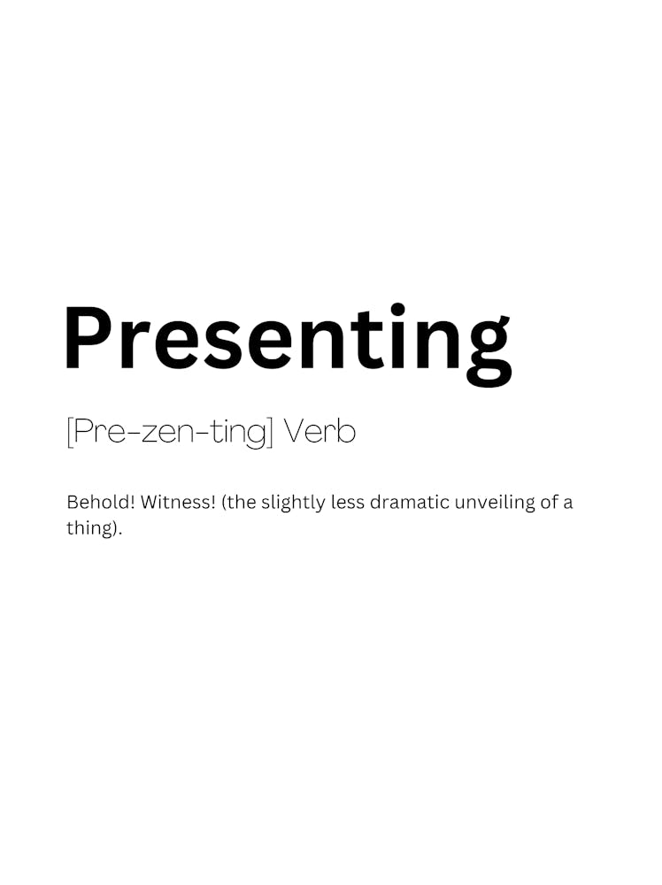 Presenting Definition Meaning