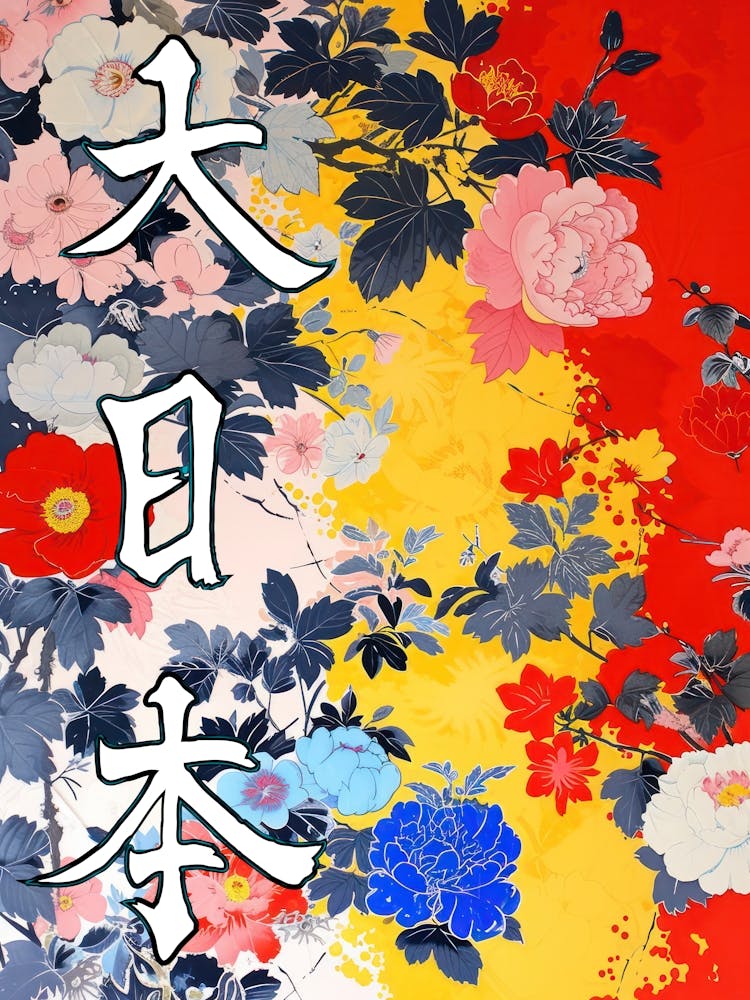 Great Japan Hokusai Poster Japanese Floral  18