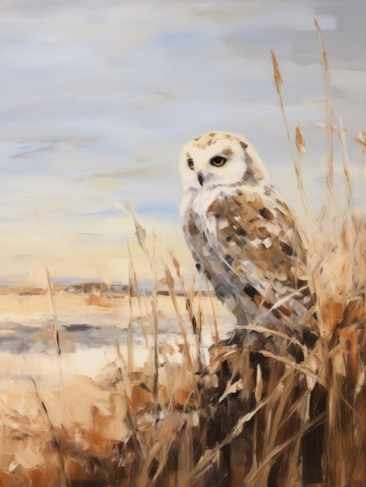 Bird Painting Snowy Owl 2