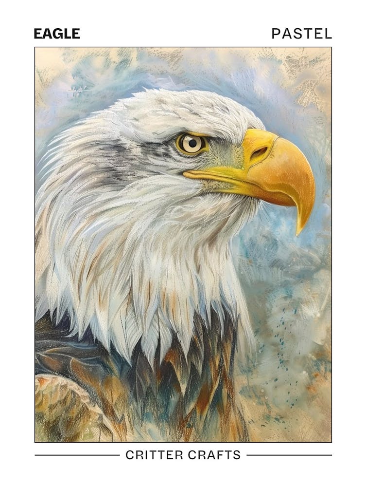 Aigle Aquarelle Pastel 3 Affiche