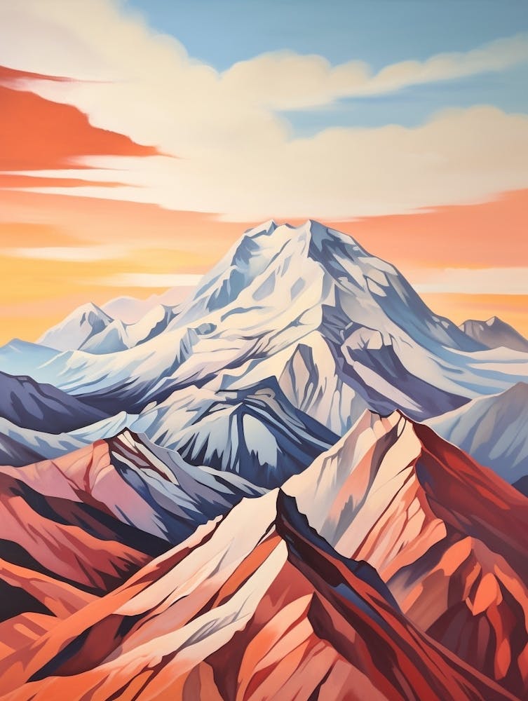 Mount Mckinley Denali Usa 6 Mountain Painting
