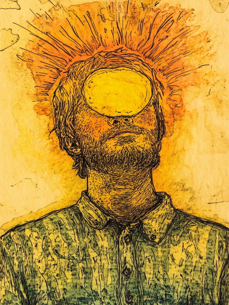 Man With A Sun On His Head
