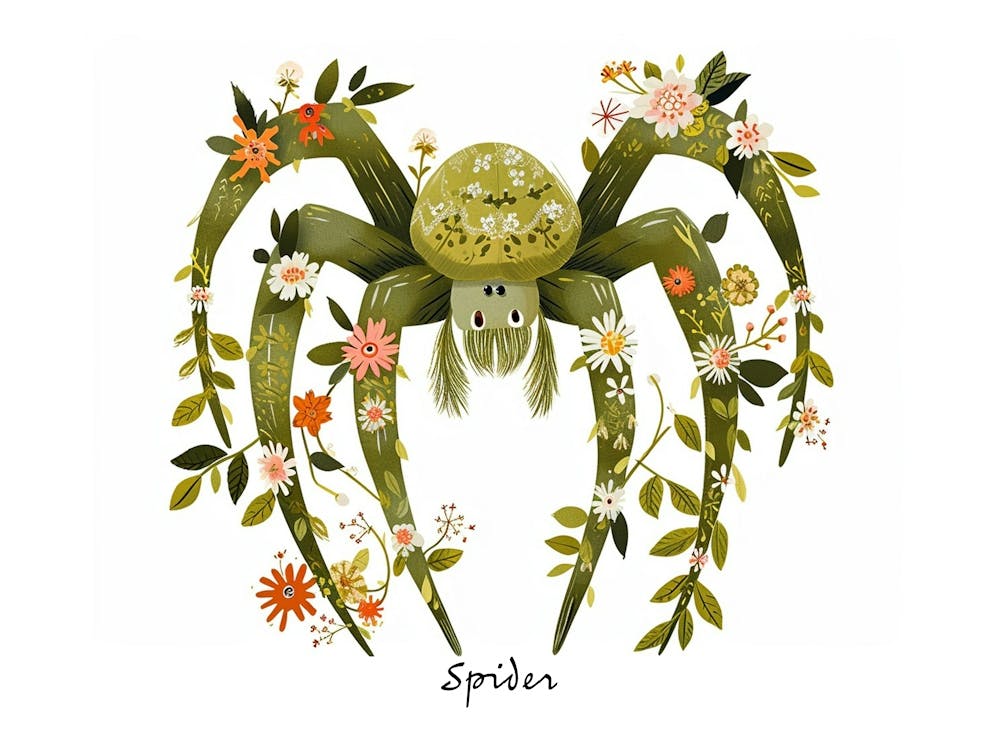 Little Floral Spider 1 Poster
