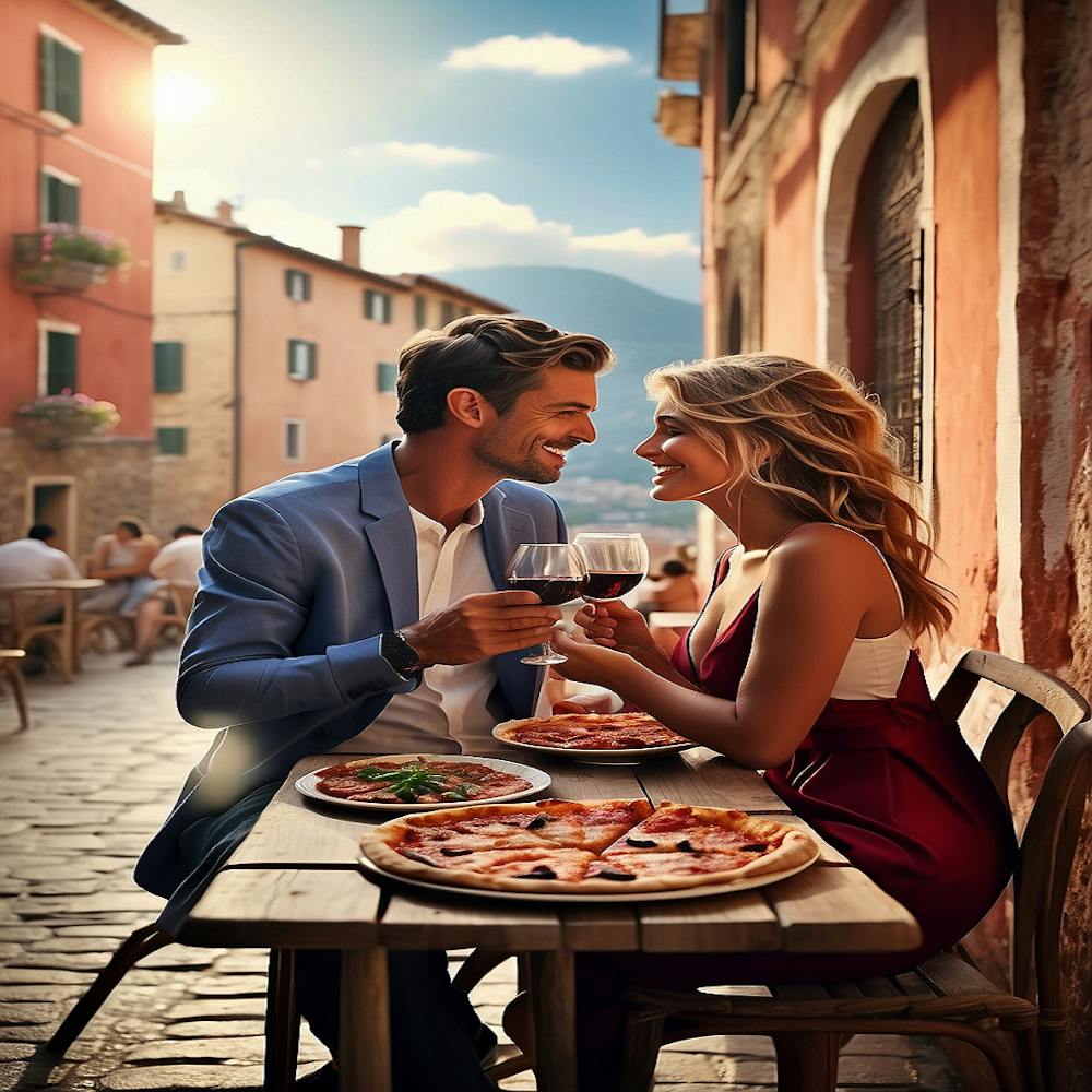 Couple Having A Romantic Dinner