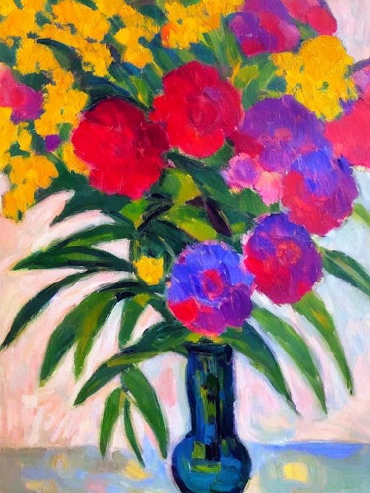 Goldenrod Floral Abstract Block Colour 2 Flower