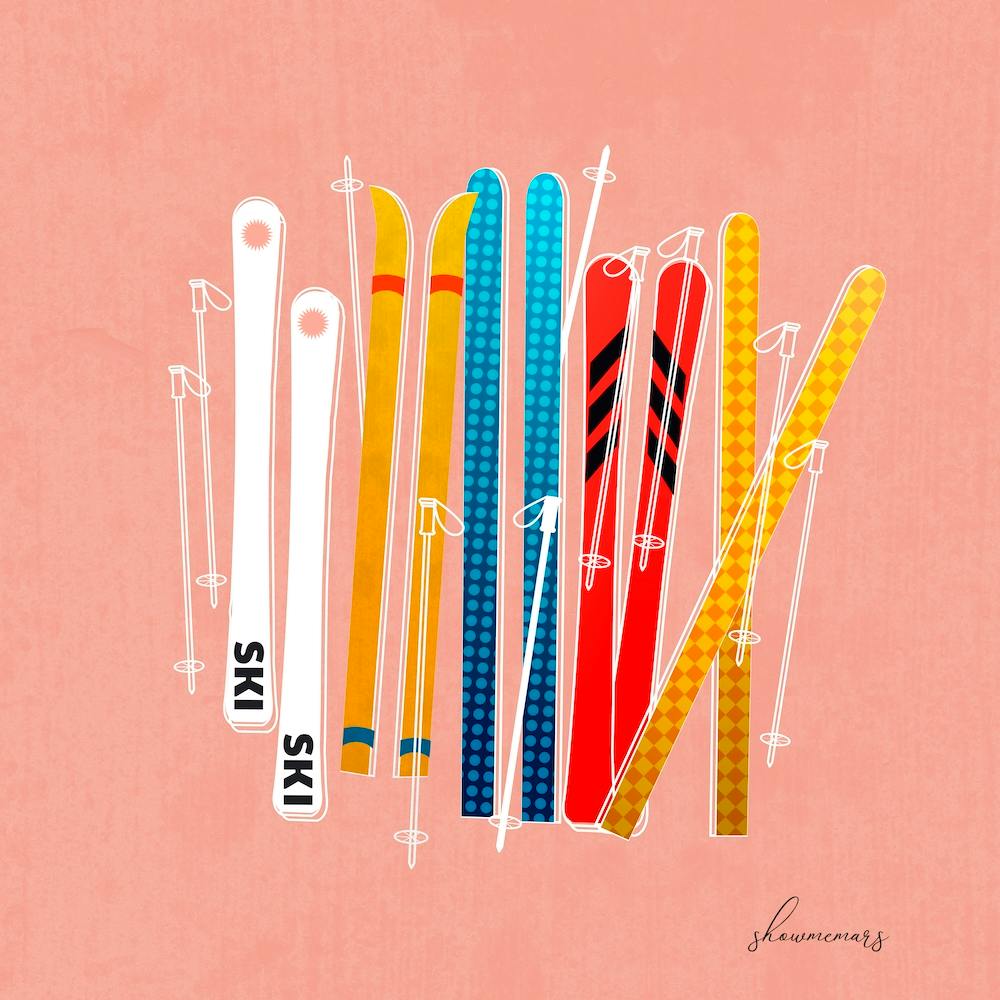 Retro Ski 2 Square