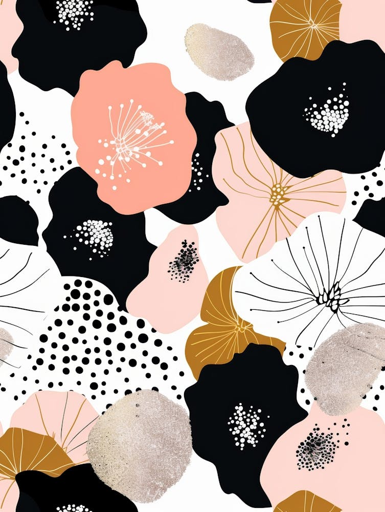 Black And White Floral Pattern