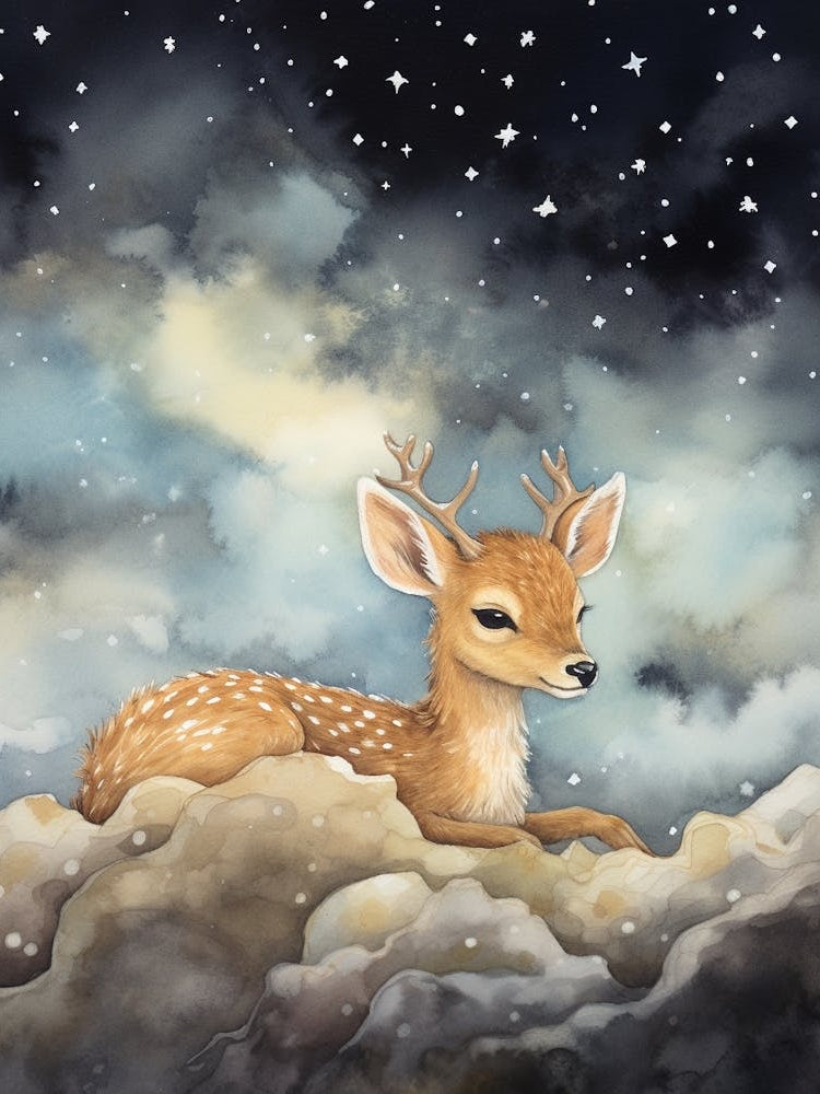 Baby Deer 3 Sleeping In The Clouds