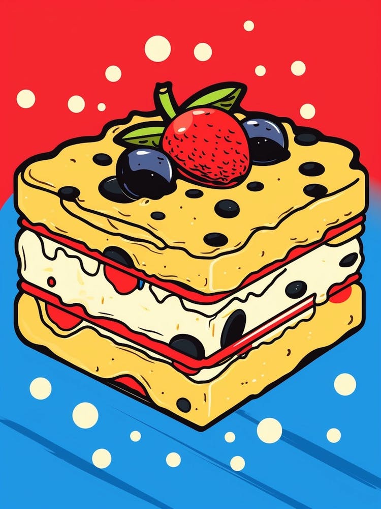 Pop Art Cake Cartoon