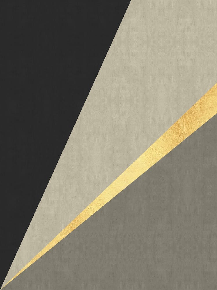 Golden geometric stroke 3