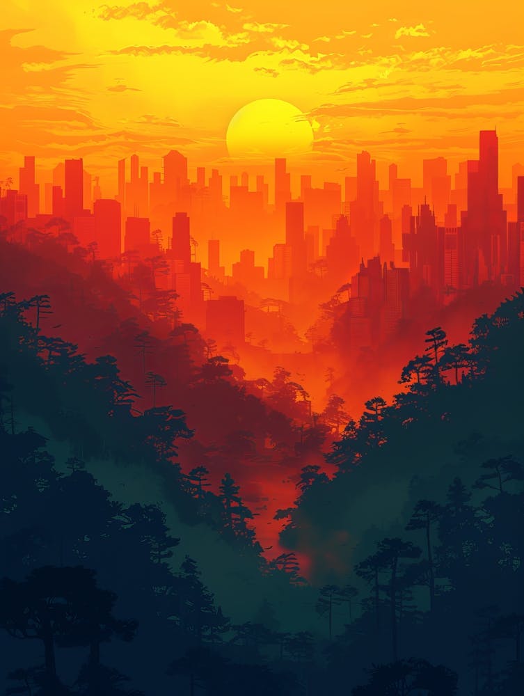 Sunset Cityscape