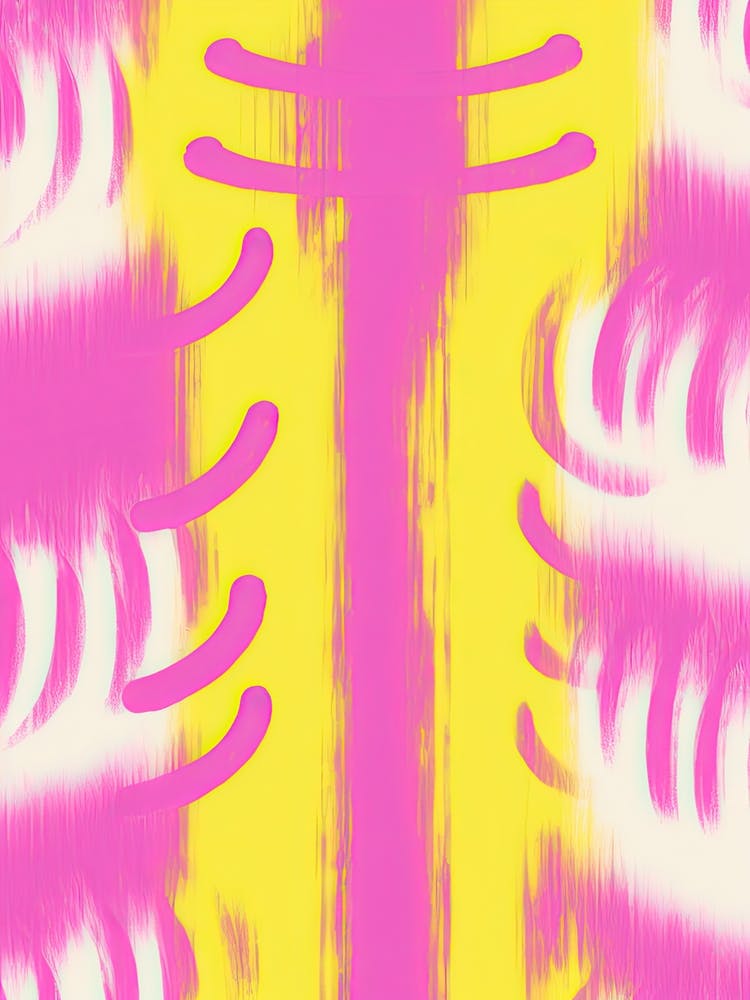 Yellow And Pink Abstract 1