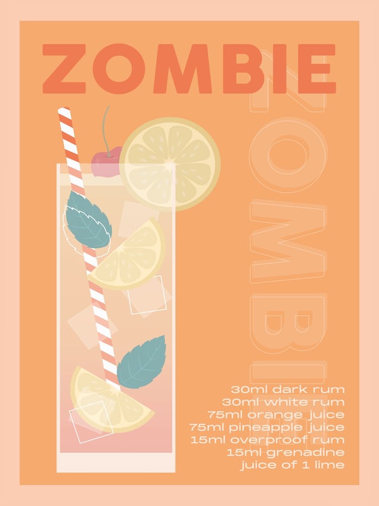 Orange Zombie Cocktail