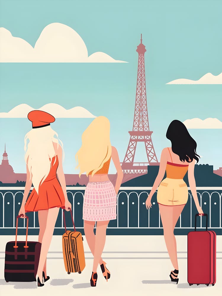 Three Girls In Paris