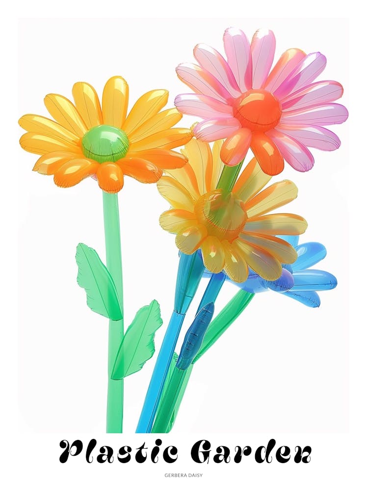 Dreamy Inflatable Flowers Poster Gerbera Daisy 1