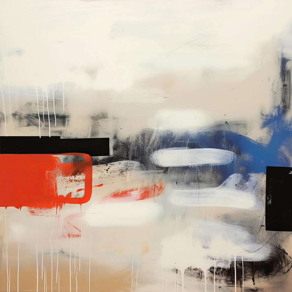 Touch Of Red Contemporary Landscape 4