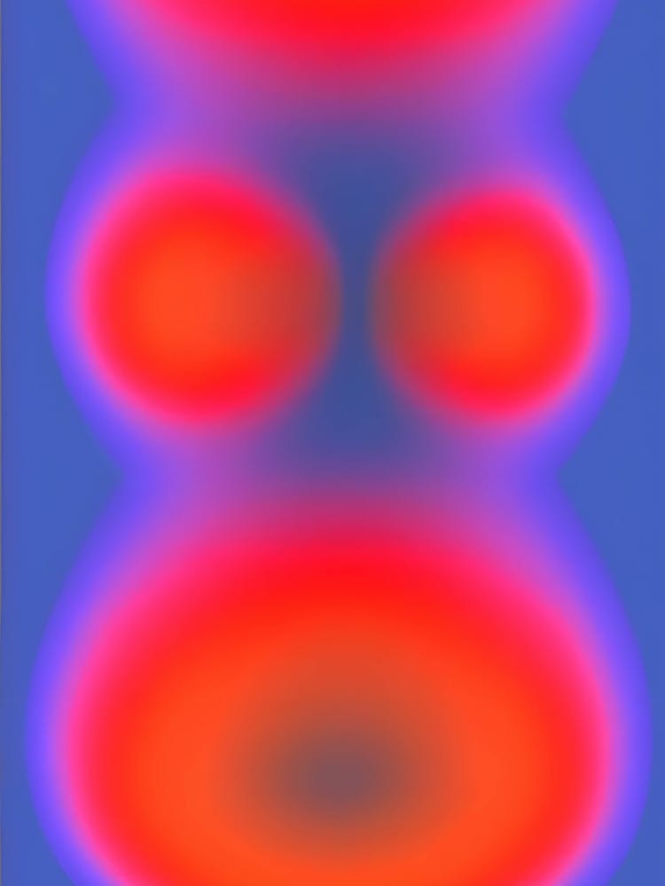 Bright Vivid Red and Purple Aura