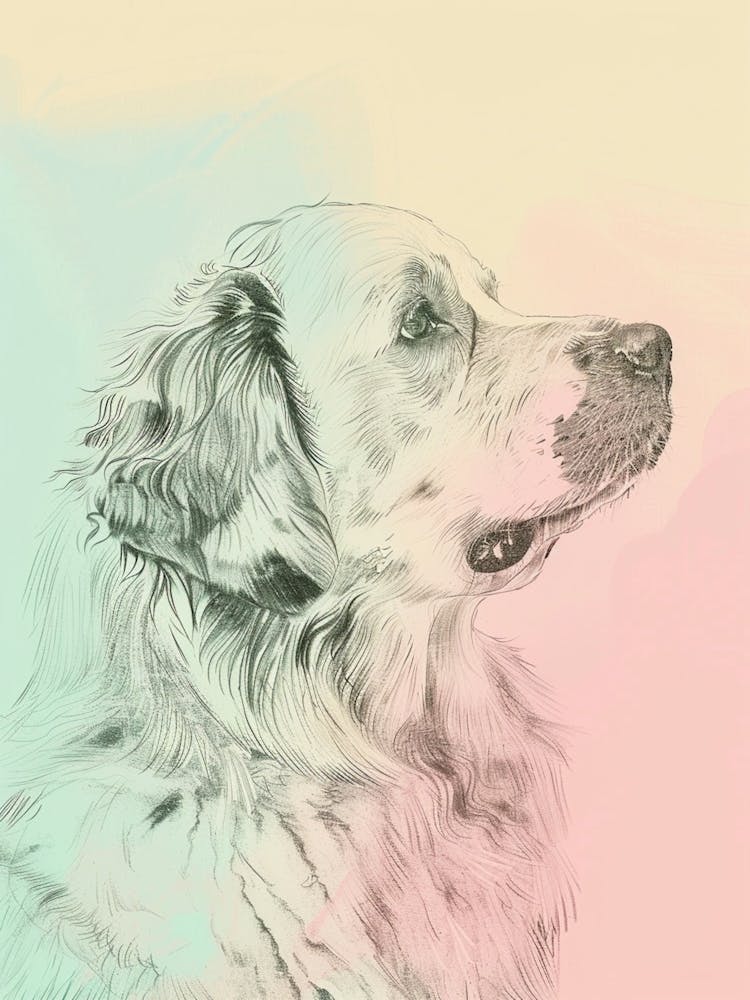 Newfoundland Pastel Line Illustration 3