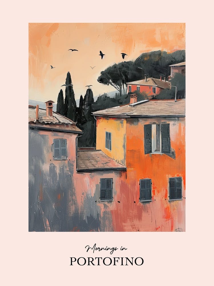 Mornings In Portofino Rooftops Morning Skyline 2