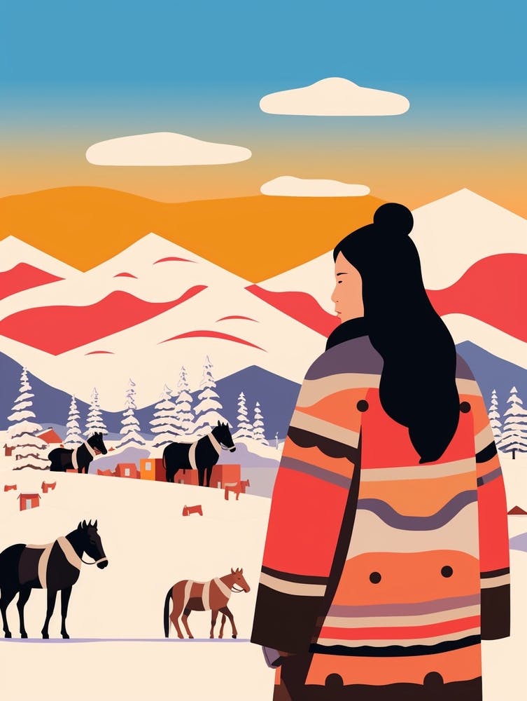 Mongolia 2 Travel Illustration
