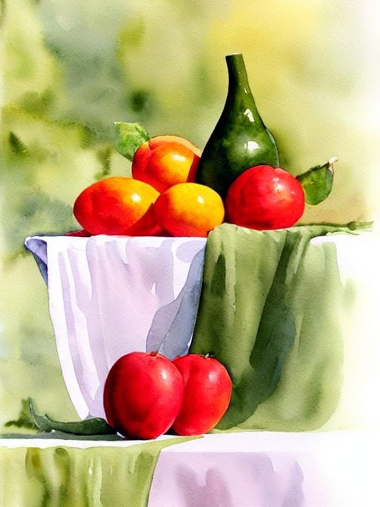 Pepino Dulce Italian Watercolour fruit