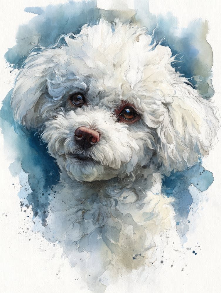 Aihrgdesign Isolated Watercolor Painting Of Dog Portraits Poo 993f7bbd 833f 4130 A138 9e48daf6a192 3
