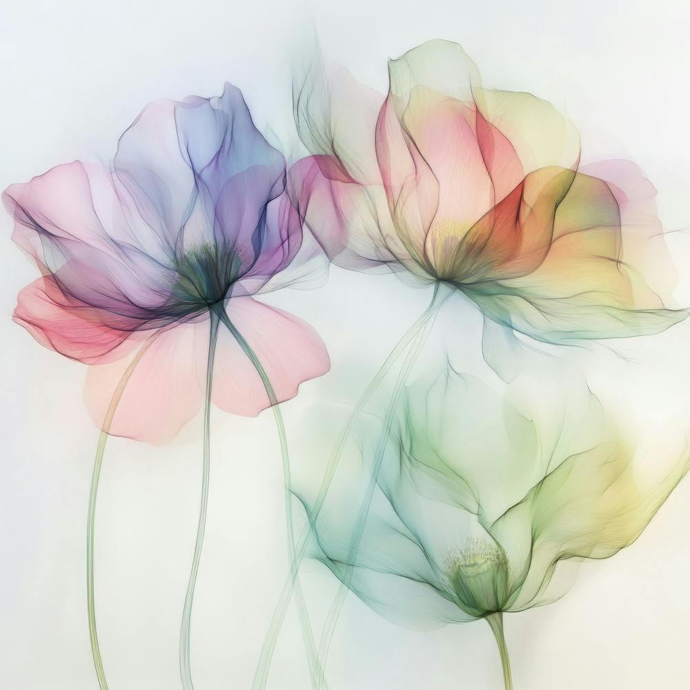 Pastell Röntgen Icm Blumen 10