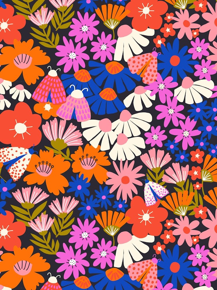 Into The Garden - Flower Night Moths