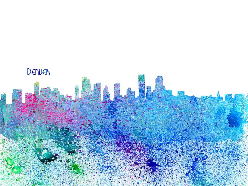 Denver Colorado Skyline Splash