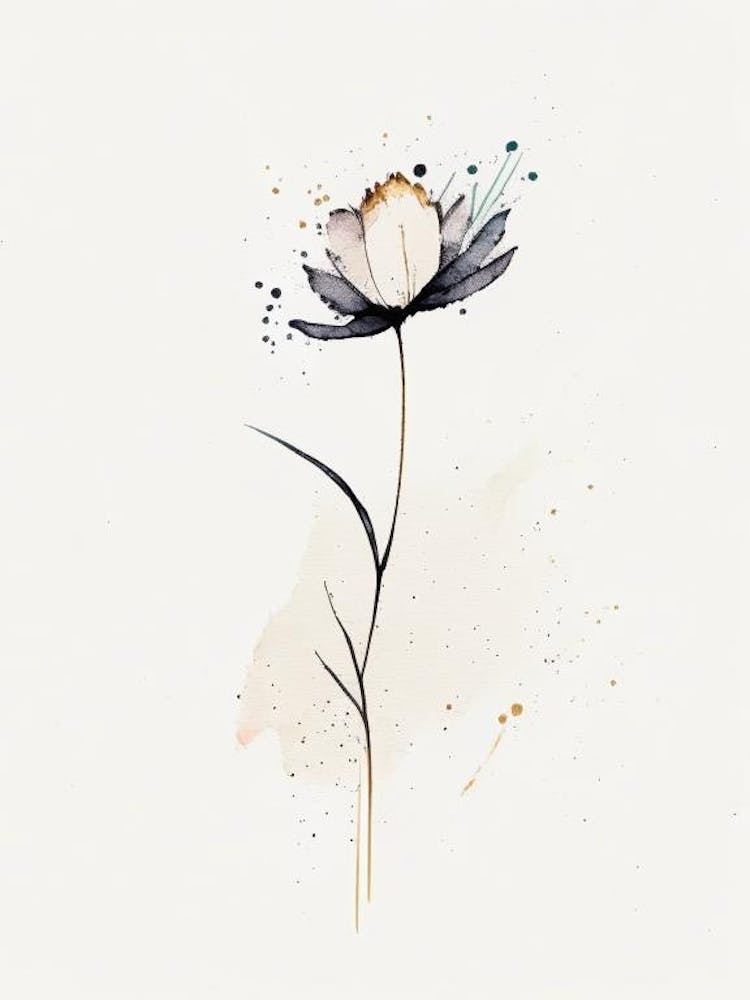 Flower Symbol Minimal Watercolour
