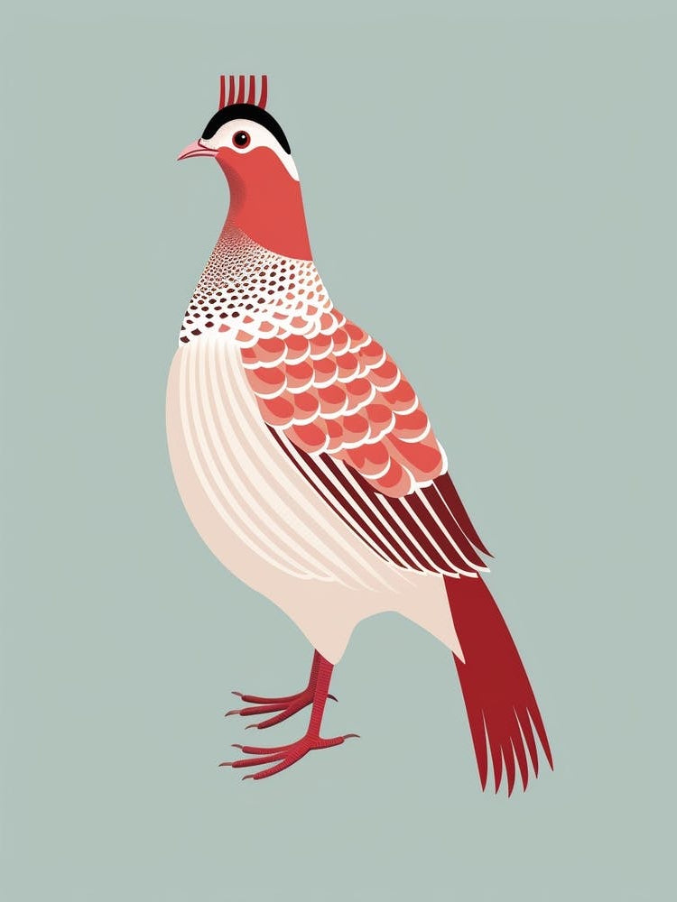 Minimalist Pheasant 7 Illustration