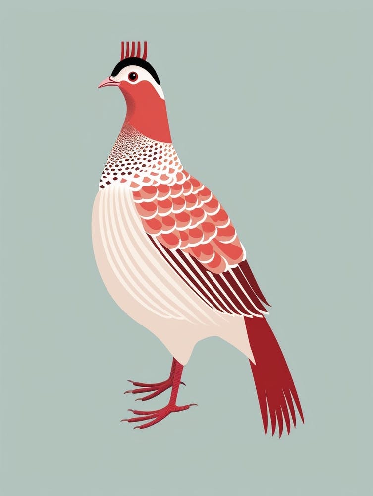 Minimalist Pheasant 7 Illustration