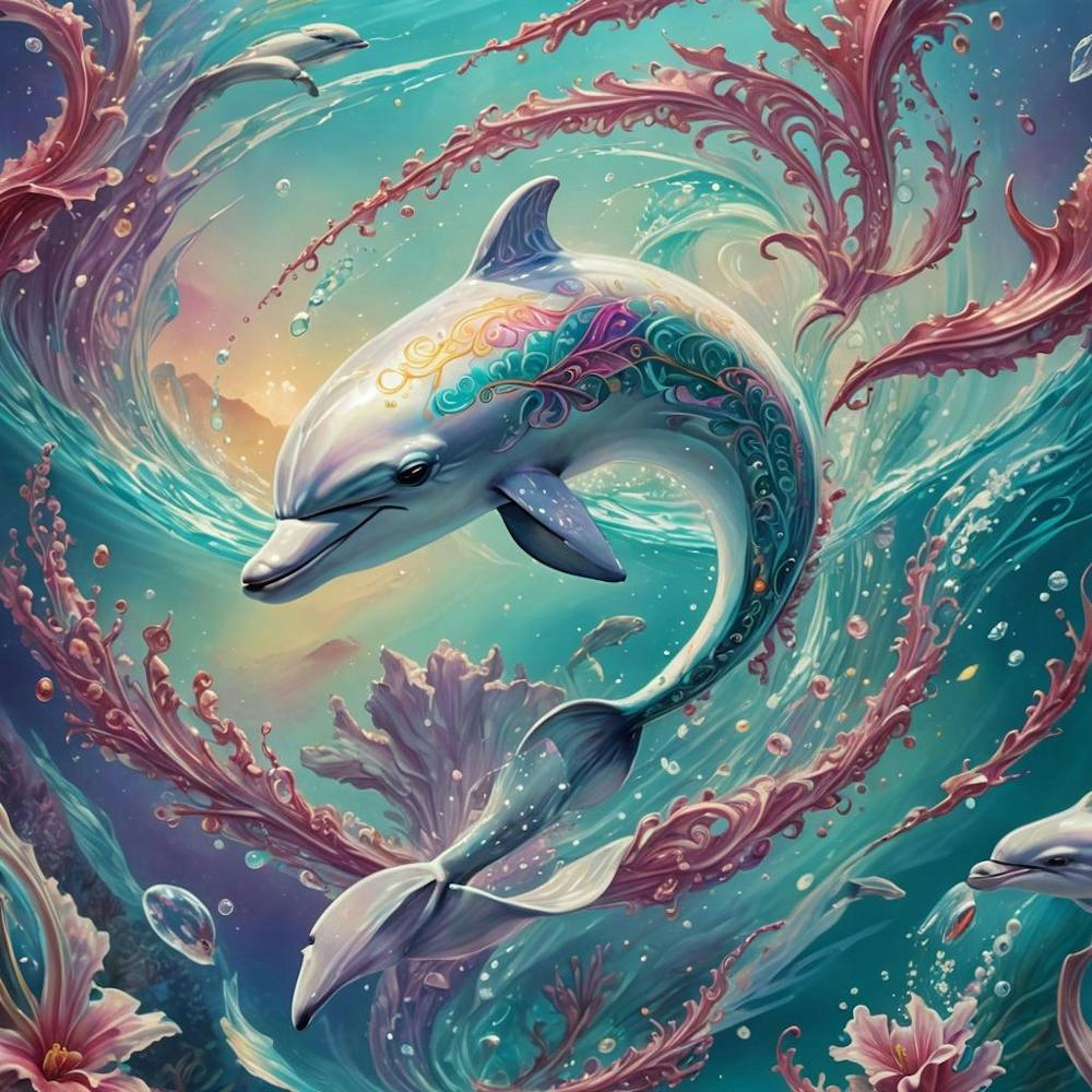 Dolphins In The Sea