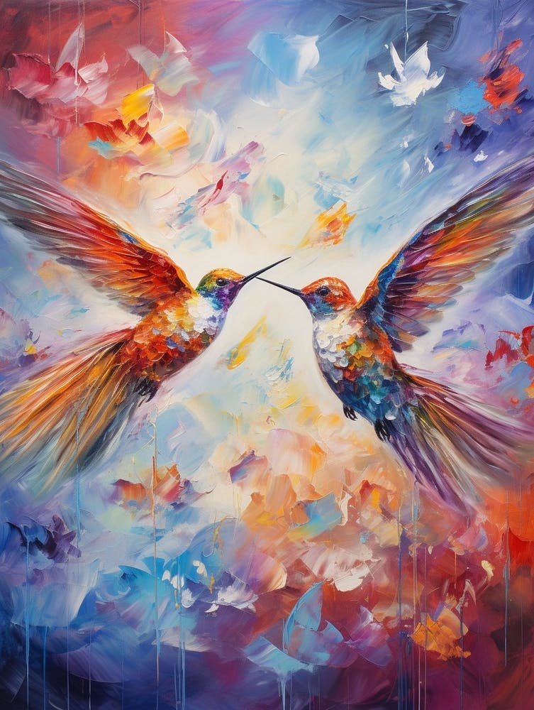 Colibris Expressionnisme Abstrait 1