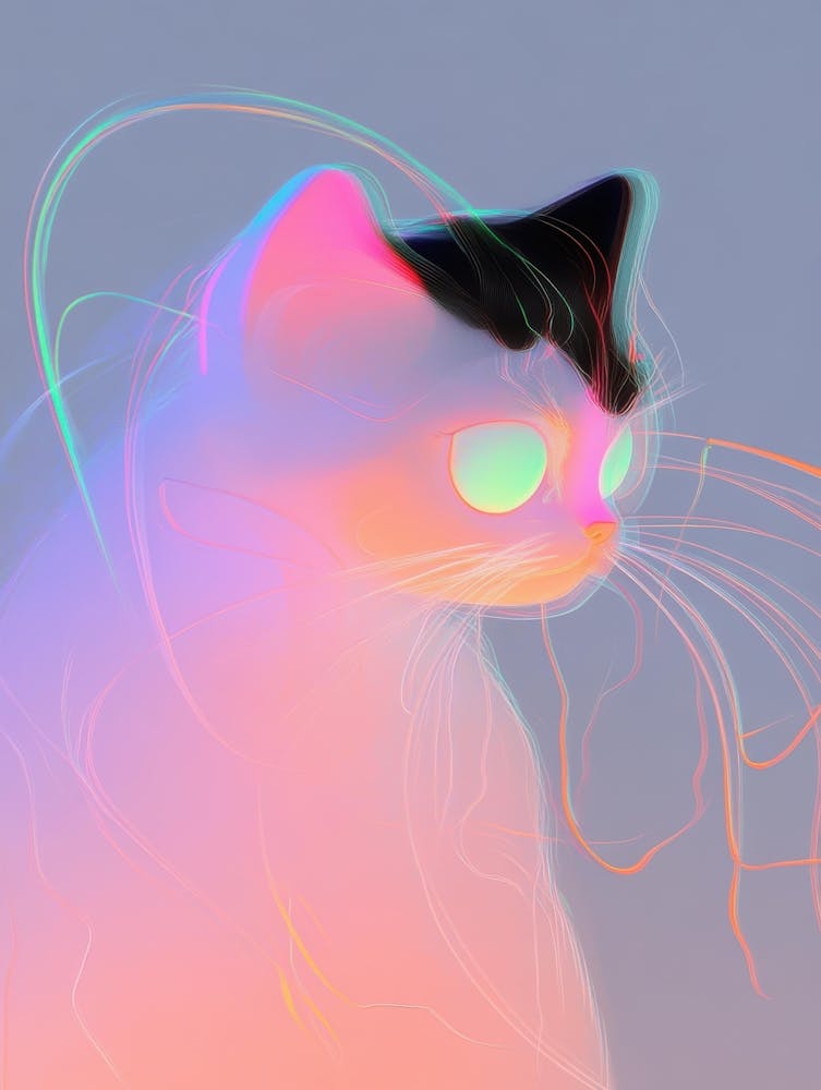 Cat With Glowing Eyes 4