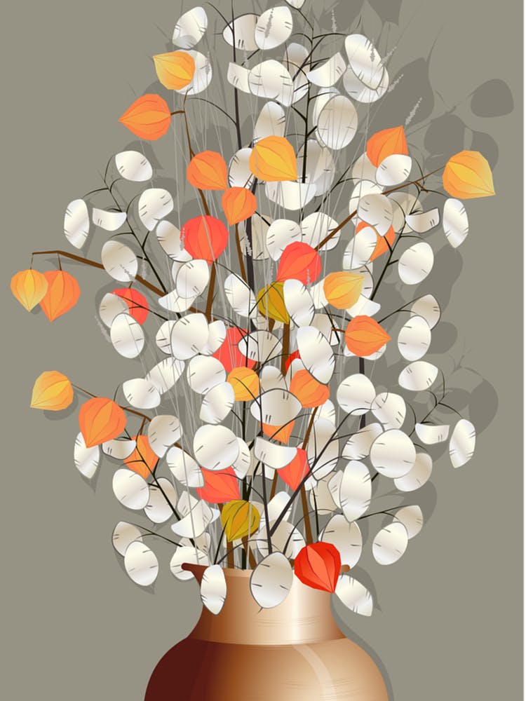 Autumn Leaves In A Vase