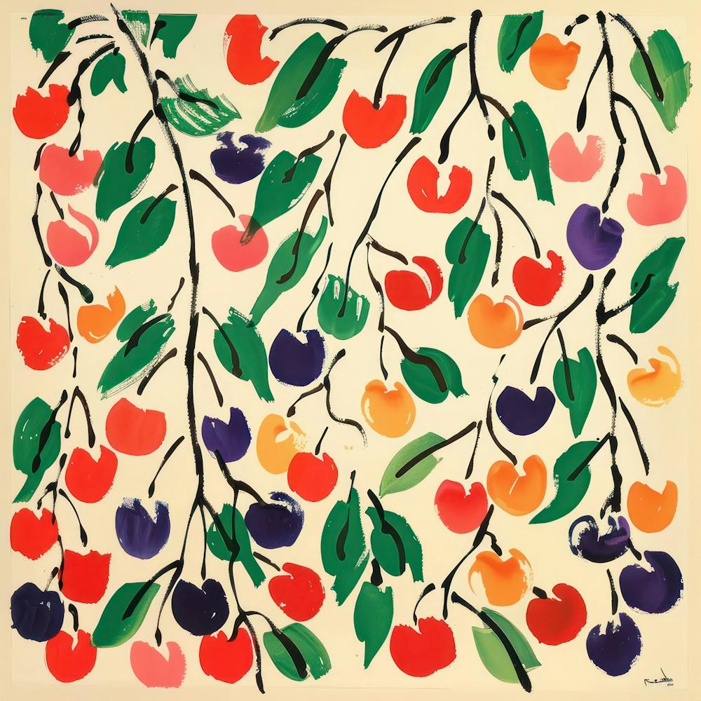 Cherry Painting Matisse Style 5