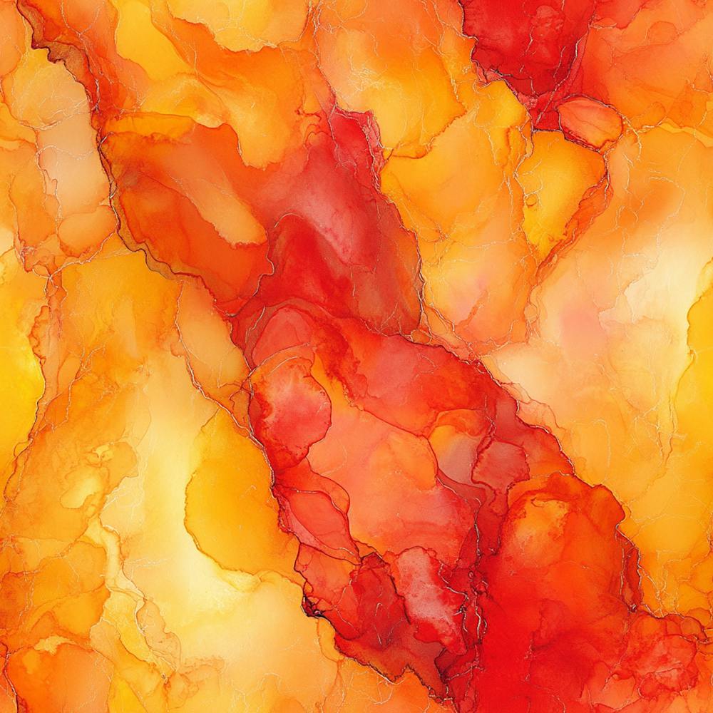 Flowing Orange Fall Alcohol Ink 2